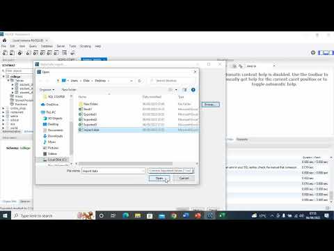 Module 6 part12  Importing and Exporting data using MySQL Workbench