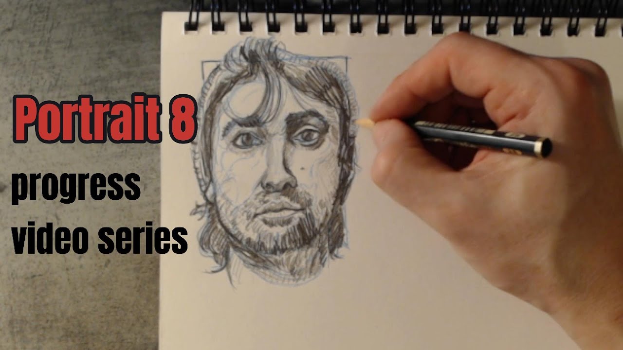 Portrait Sketching Practice #8 – Quick 35-Minute Sketch - No Audio
