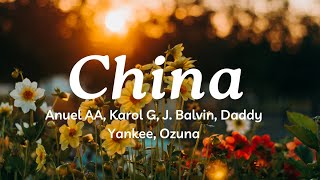 China (Lyrics) Anuel AA, Karol G, J. Balvin, Daddy Yankee, Ozuna ~ Mix Canciones Reggaeton 2024