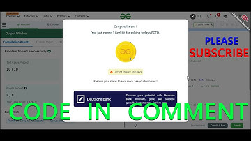 GFG POTD 30/08/2024 IN C++ MOST IMPORTANT INFORMATION | CODE IN COMMENT #geeksforgeeks #gfg #potd