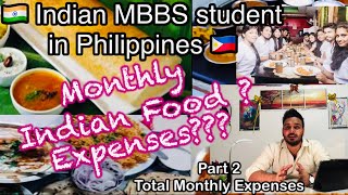 Monthly Food Expenses for Indian MBBS student in Philippines!  #mbbsinphilippines #indianmbbsstudent