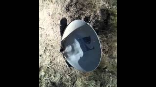 Aftermath of exploding target Vs DirecTV dish