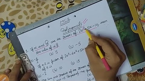 Class 10th Superb McQ discussed in Depth of Chapter 2 Polynomials part 1