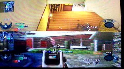 Call of Duty Black ops Nuketown split screen multiplayer 2 vs 8