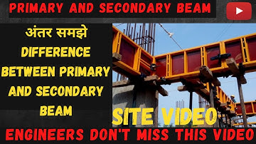 Basic Knowledge About Primary & Secondary Beam | Difference b/w primary & secondary beam||