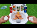 Experiment !! Stretch Armstrong VS Cola, Pepsi, Fanta, Mountaın Dew, Yedigün and Mentos in Toilets