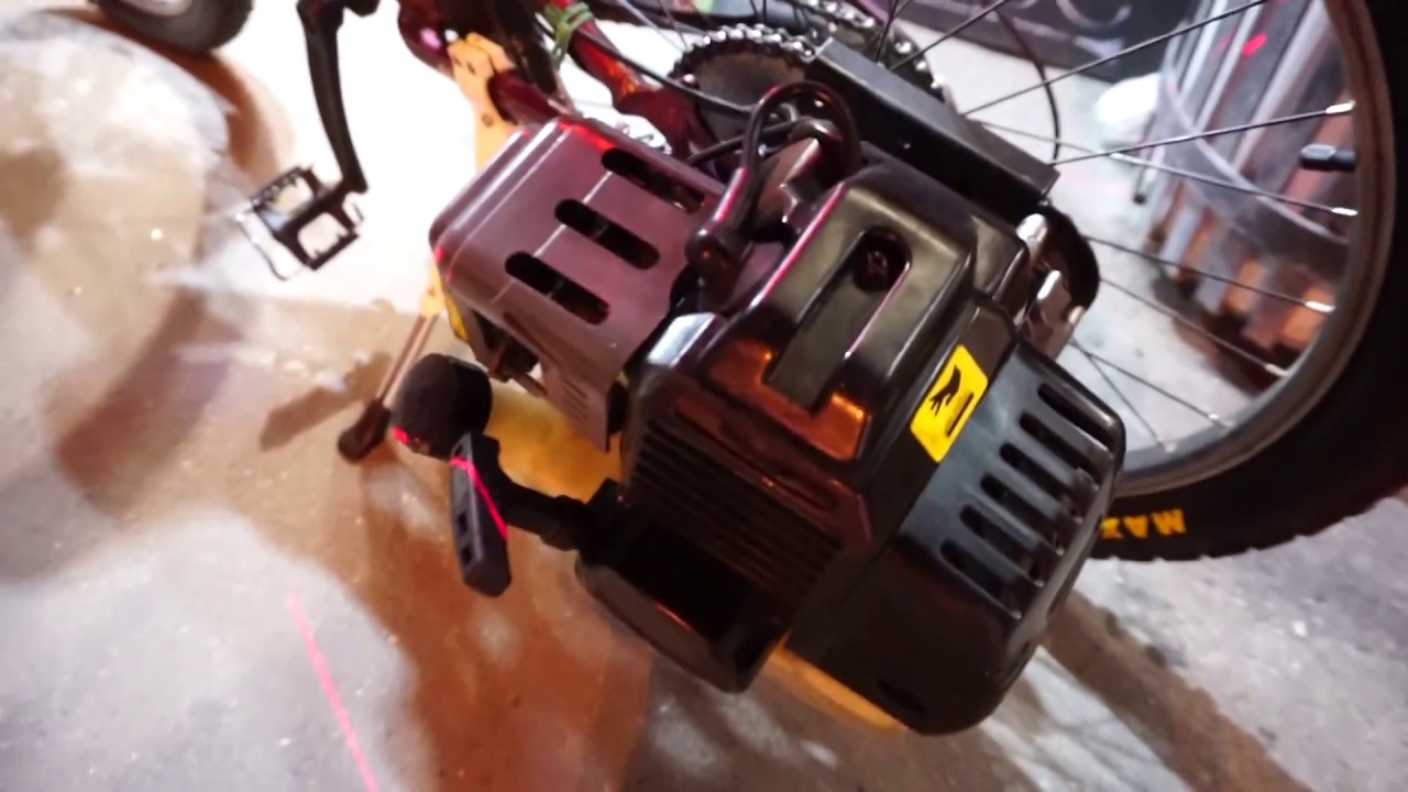 Велосипед с двигателем от мотобура