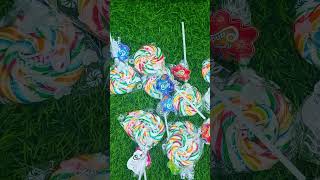 ASMR most popular candy / rainbow lollipop candy / No talking ASMR chocolate shorts satisfying video