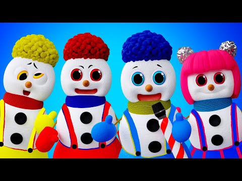 Видео: Снеговики Ча-Ча, Чики, Ля-Ля, Бум-Бум | D Billions Детские Песни