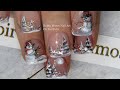 White Christmas Nail Art | Winter Snowman Glitter Nails Design