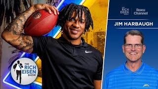 Jim Harbaugh: Chargers Rejected Multiple Trade Offers to Draft RB Omarion Hampton | Rich Eisen Show
