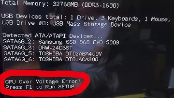 CPU Over Voltage Error - During Power On a PC