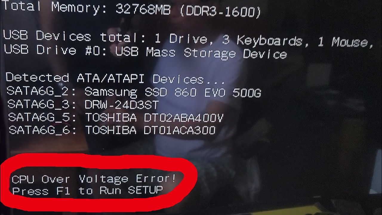 CPU Over Voltage Error During Power On a PC YouTube