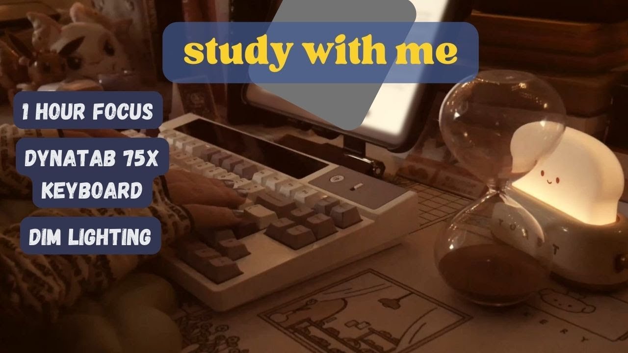 1HR chilly weather study 📚 editing a book ☁️ no music