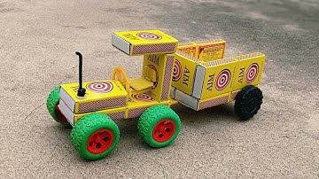 How To Make Matchbox Tractor trolley at Home - Diy Mini Tractor Trolley - Science Project