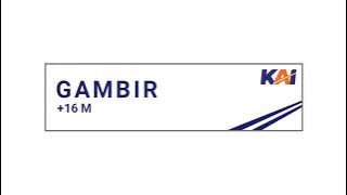 Announcement tiba Tujuan Akhir Stasiun Gambir   Sirih Kuning Instrument