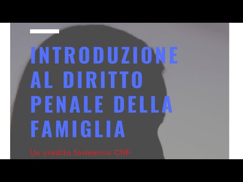 Introduzione al diritto penale della famiglia