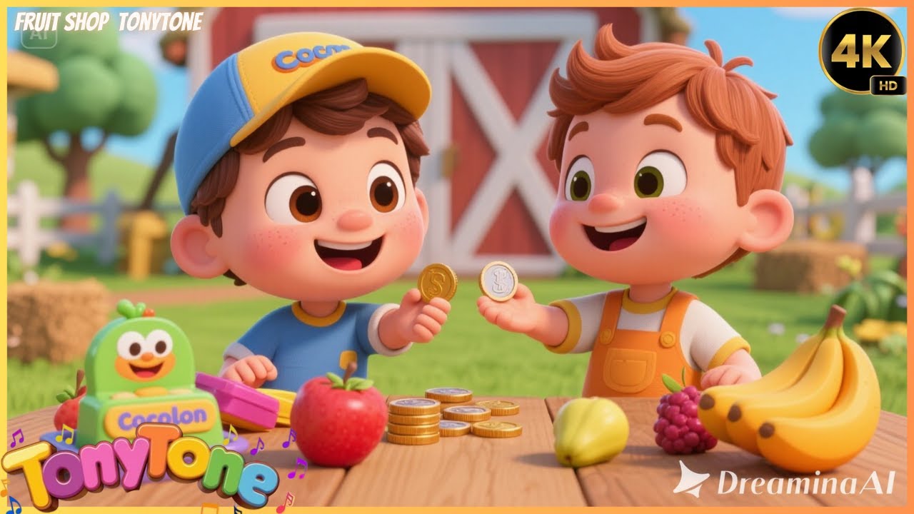 New Farm Fruit Shop Song 🍓🌾 | Build & Play Fruit Store with Kids 🎶👧🧒