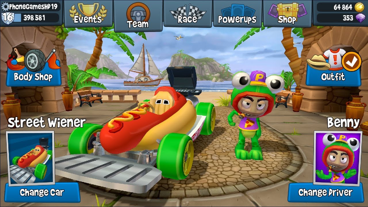 Hot dog with Pizza Racing | BBR2 - YouTube