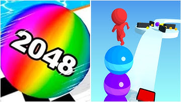 Balls Run 2048 vs Stack Rider | Android iOS Mobile Gameplay Walkthrough