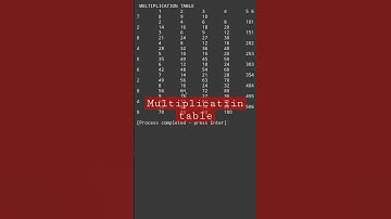multiplication table #coding #reels #programmingchallenge #programminglanguages #codingblocks #viral