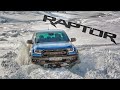 Ford ranger raptor extreme snow 33 tyres  baja mode 4k