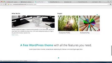 Best Free Theme AccessPress Root - How to Add Call to Action, Text Slider and Service Block Section