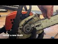 How to replace a your chainsaw chain - chain replacement STIHL MS181 DIY