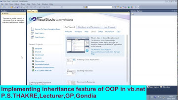 GAD-PR-19:Inheritance in VB.net by Prof.P S Thakre