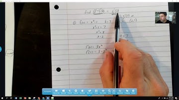 3.4 Homework Help Derivatives of Inverse Functions - Part 1