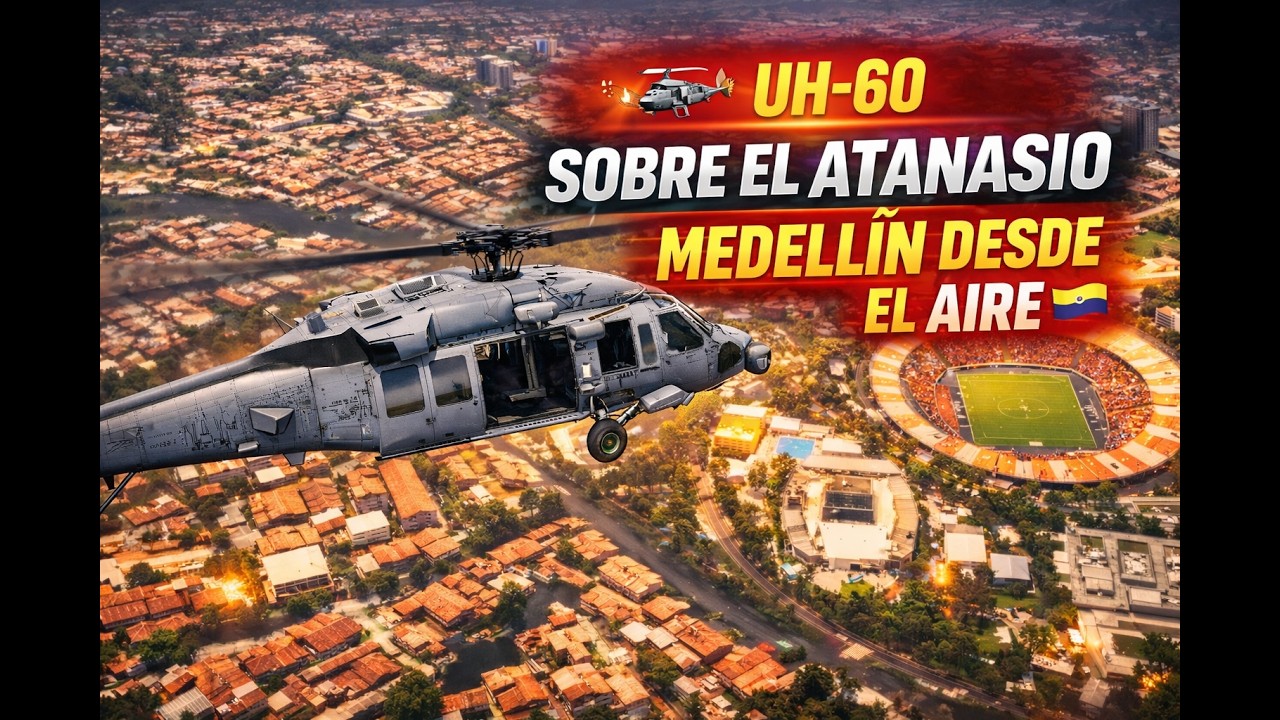 🚁🔥 Volando un UH-60 Sobre el Atanasio Girardot | Medellín Desde el Aire