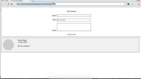 Localstorage HTML5 API to store comment   Part 4
