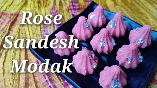 Ganesh Chaturthi Special Prasad, Rose Sandesh Modak, Quick & Easy Modak