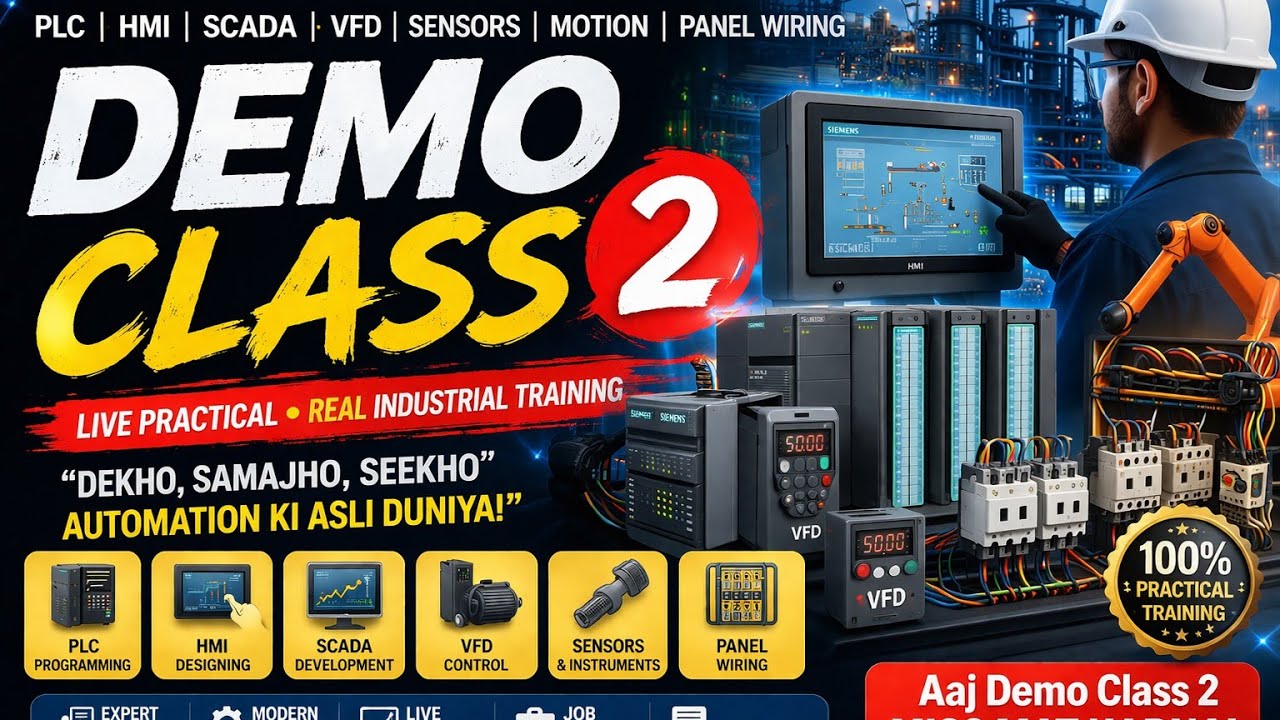 Industrial Automation Live Demo Class 2 | Job Oriented Training 100% ...