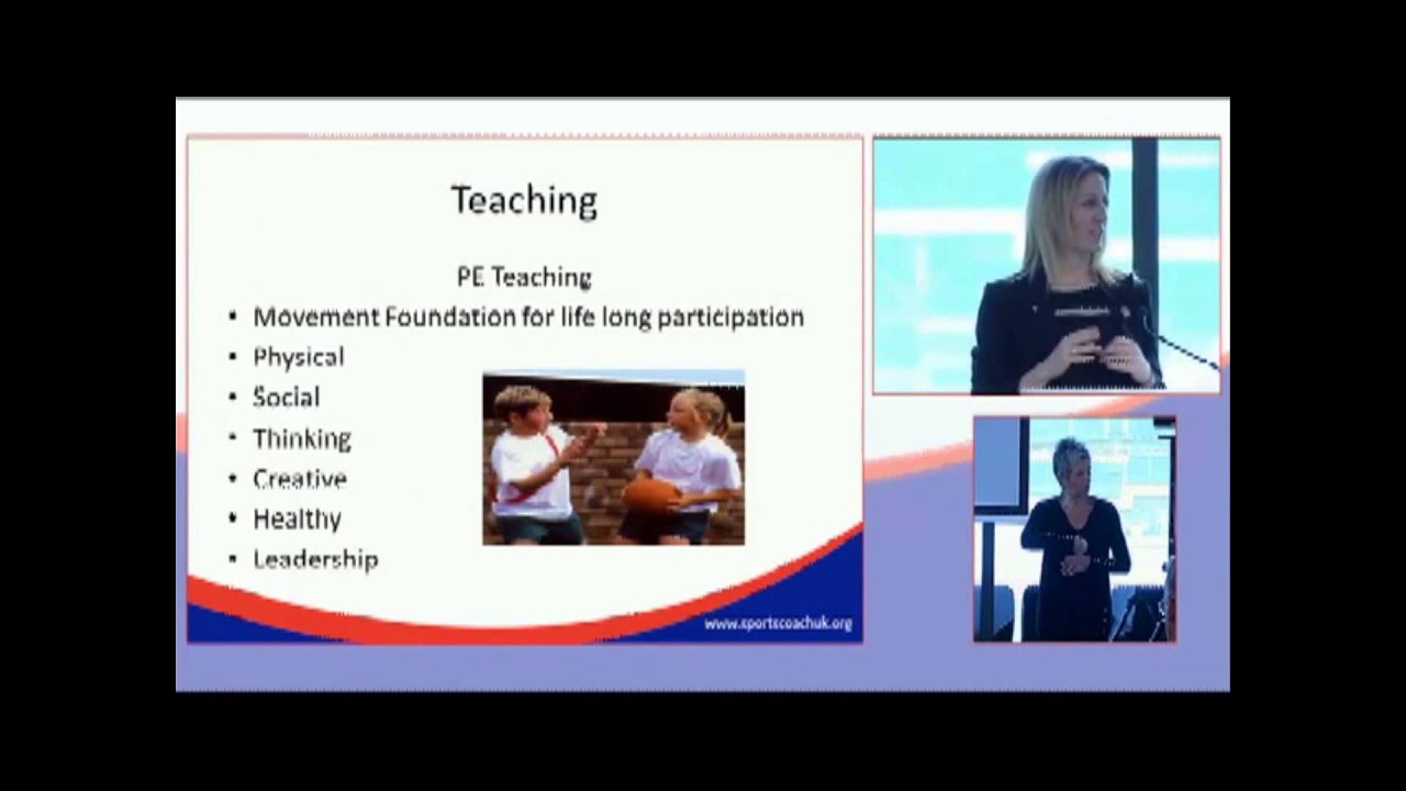 Jo Colin Head of PE Strategy at the Youth Sport Trust speaking at Coaching Children Event