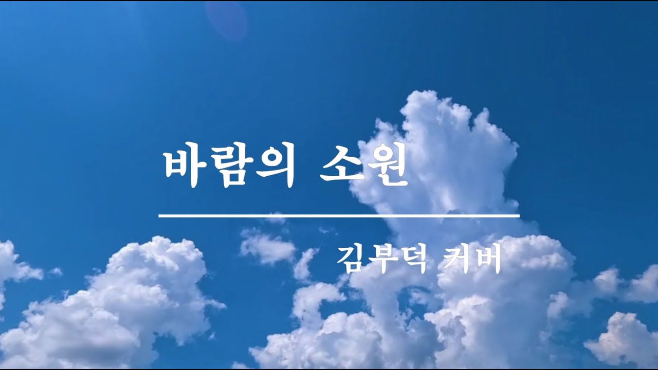 바람의소원 _ 채희원곡 _ 김부덕 커버