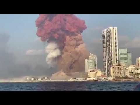 August 4 2020 Beirut port explosion compilation