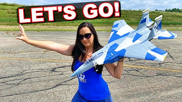INSANE FAST STUNT FIGHTER JET! - E-Flite F15 Eagle RC EDF Jet - TheRcSaylors
