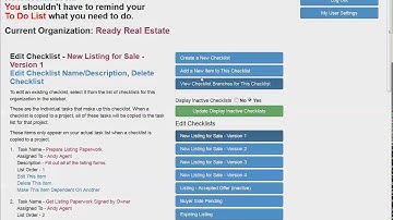 NetChecklist.com - Checklist Setup