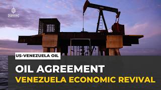 US-Venezuela oil agreement: Deal could help revive Venezuelas struggling economy
People in Venezuela are questioning whether the benefits from a controversial oil deal with the United States will actually go to them. The two countries recently announced an agreement that could bring in up to 100 billion dollars in investment in the next 25 years.
Al Jazeera’s Noris Soto reports from Caracas.
Subscribe to our channel: http://bit.ly/AJSubscribe
Follow us on Twitter: https://twitter.com/AJEnglish
Find us on Facebook: https://www.facebook.com/aljazeera
Check our website: http://www.aljazeera.com/
Check out our Instagram page: https://www.instagram.com/aljazeeraenglish/
Download AJE Mobile App: https://aje.io/AJEMobile
#Venezuela #USVenezuela #VenezuelaOil #VenezuelaEconomy #OilDeal #VenezuelaCrisis #VenezuelaInvestment #Caracas #US #OilIndustry #AlJazeeraEnglish US-Venezuela oil agreement: Deal could help revive Venezuelas struggling economy