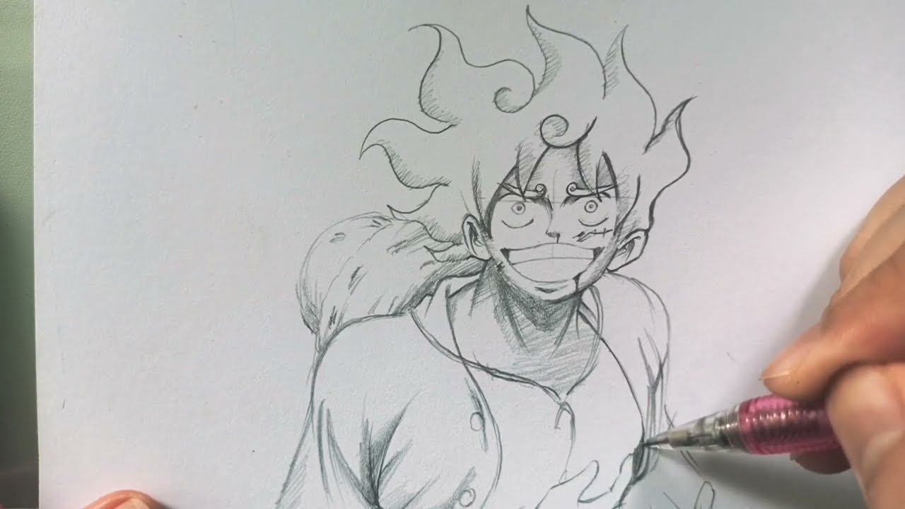 Drawing Luffy Gear 5, Vẽ Luffy Gear 5, Một sự buff không hề nhẹ ...