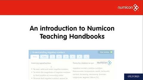 Numicon Online Teaching Resource Handbooks introduction video
