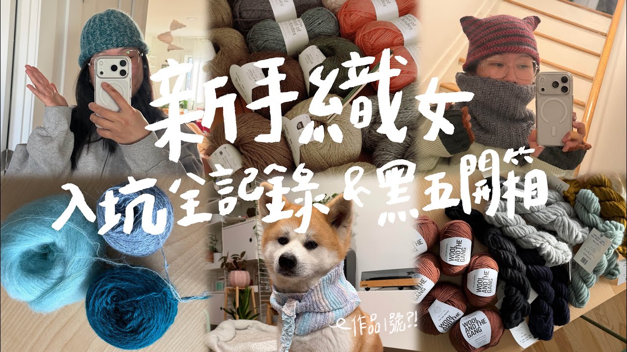 新手織女一個月自學全紀錄｜北美黑五毛線開箱🧶 我踩過的雷＋鉤針還是棒針？