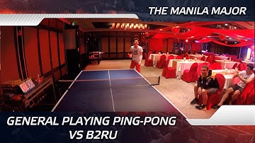 GeneRaL playing ping-pong vs b2ru @ The Manila Major (ENG SUBS)