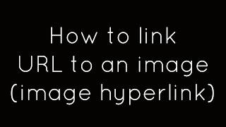 How to make an image hyperlink