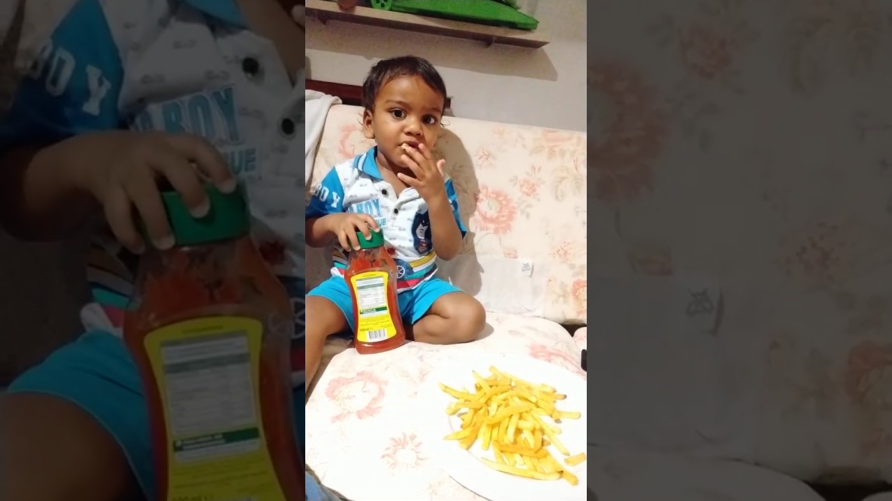 My Little baby eating french fries 🍟 YouTube