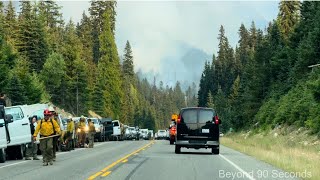 Easy Fire and Firefighters along WA State Route 20 (North Cascades Highway) @Beyond90Seconds