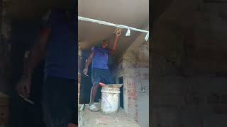 Gogla Wall Plaster Design 🙏🏻#song#shorts#construction#easy