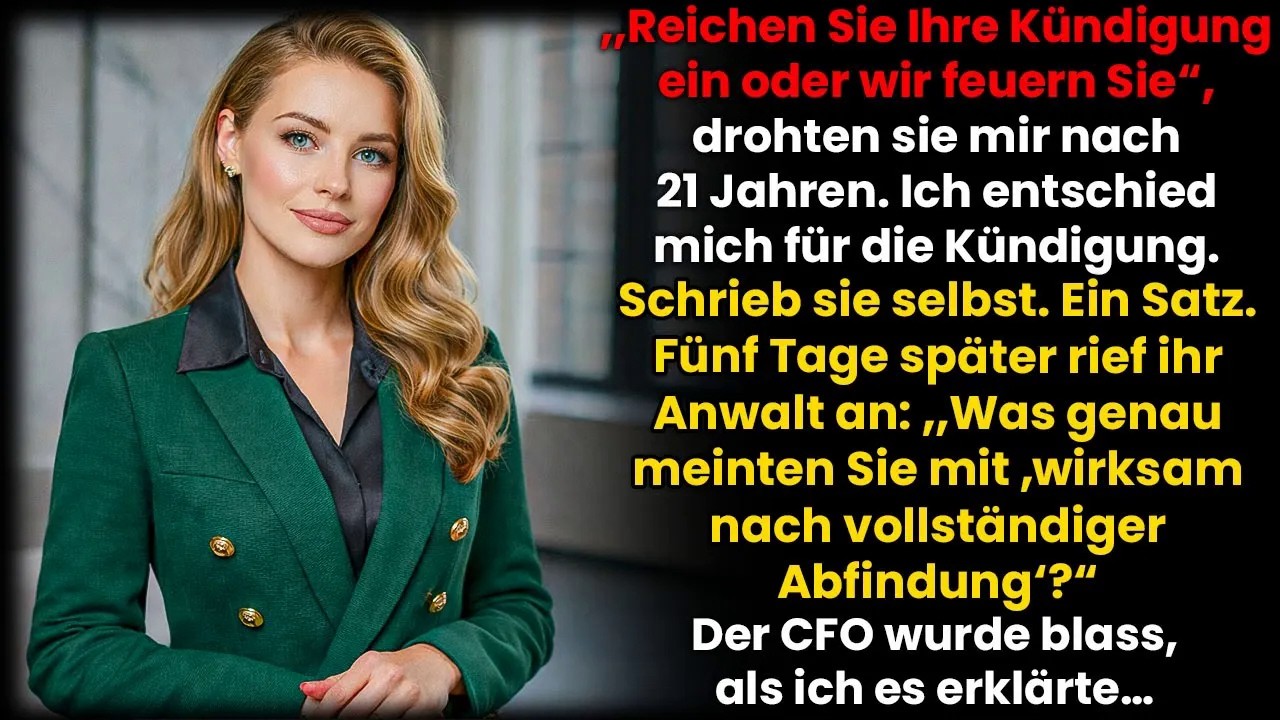 Nach 21 Jahren zwangen sie mich zur Kündigung – großer Fehler  Ihr Anwalt ruft nonstop