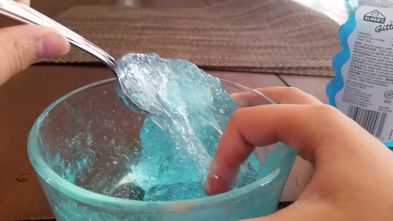 Diy How To Make Slime With Clear Glue Glitter Glue And Borax